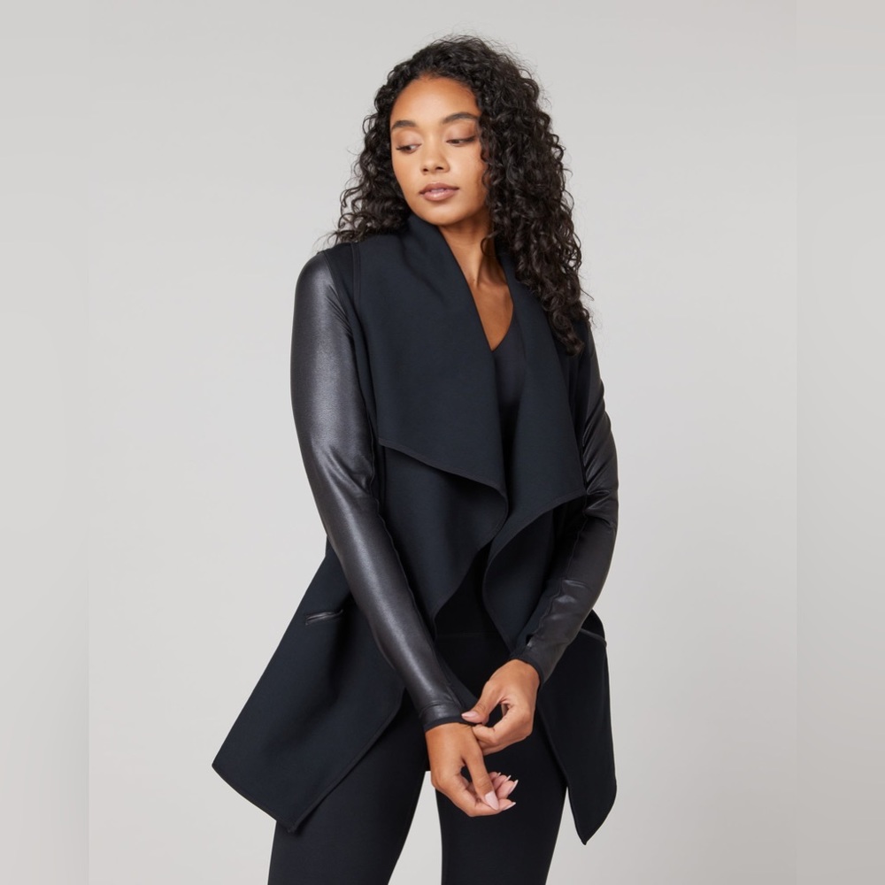 Spanx black Drape Front Jacket NWT